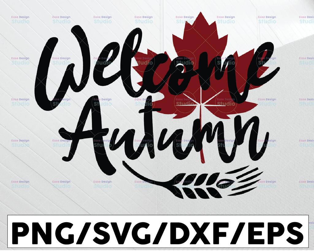 Welcome Autumn SVG, Autumn Farmhouse SVG, Pumpkin PNG for Sublimation, Instant Download , Sublimation Designs