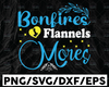 Bonfires Flannels S'mores Svg, Sweaters Campfires Pumpkins SVG, Autumn SVG, Fall SVG, Halloween, Thanksgiving, Cut file for Cricut Silhouette