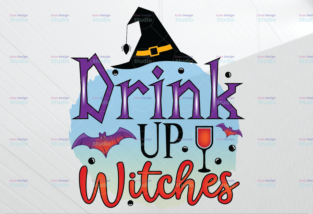 Drink up witches PNG file for sublimation printing , Sublimation design download - T-shirt design - Halloween PNG