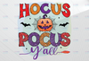 Hocus pocus y'all PNG, Pumpkin and spider web png, Halloween shirt design,cut files for cricut, silhouette cut file hocus pocus cut file