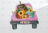 I Love You fall Truck PNG, Fall pumpkins sublimation Design Download, Fall truck with pumpkins for Sublimation printable DTG printing or screen print