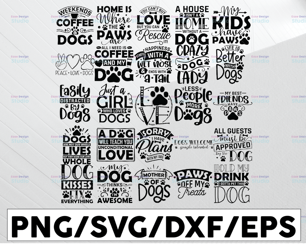 Dog SVG | Dog SVG Bundle | Animal Svg | Dog Cut File | Dog Silhouette | Dog Quote SVG | Dog Saying | Pet Svg | Dog Clipart | Dog Mom Svg