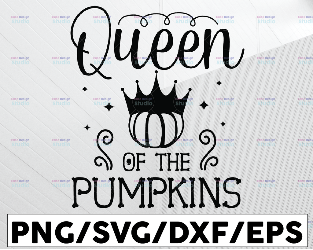 Queen Of The Pumpkins svg, Pumpkin Patch SVG, svg Files for Cutting Machines Cameo Cricut, Girly, Halloween svg, Fall, Thanksgiving