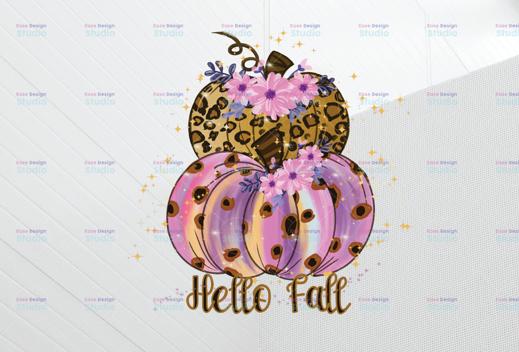 Leopard Print Pumpkin Hello Fall PNG, Autumn Leopard Print Sublimation, Sunflower png, Fall PNG Sublimation, Hello Fall PNG