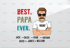 Personalized Name Best Papa Ever Png, Papa Png For Sublimation, , Fathers Day Png, Papa Print Download, Papa Saying clipart