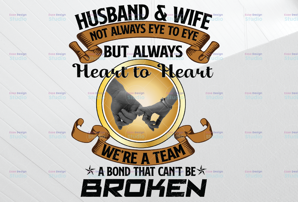 Husband & Wife Not Always Eye To Eye Clipart, But Always Heart To Heart PNG, Pinky Promise, Bond That Can't Be Broken,Png Sublimation Print