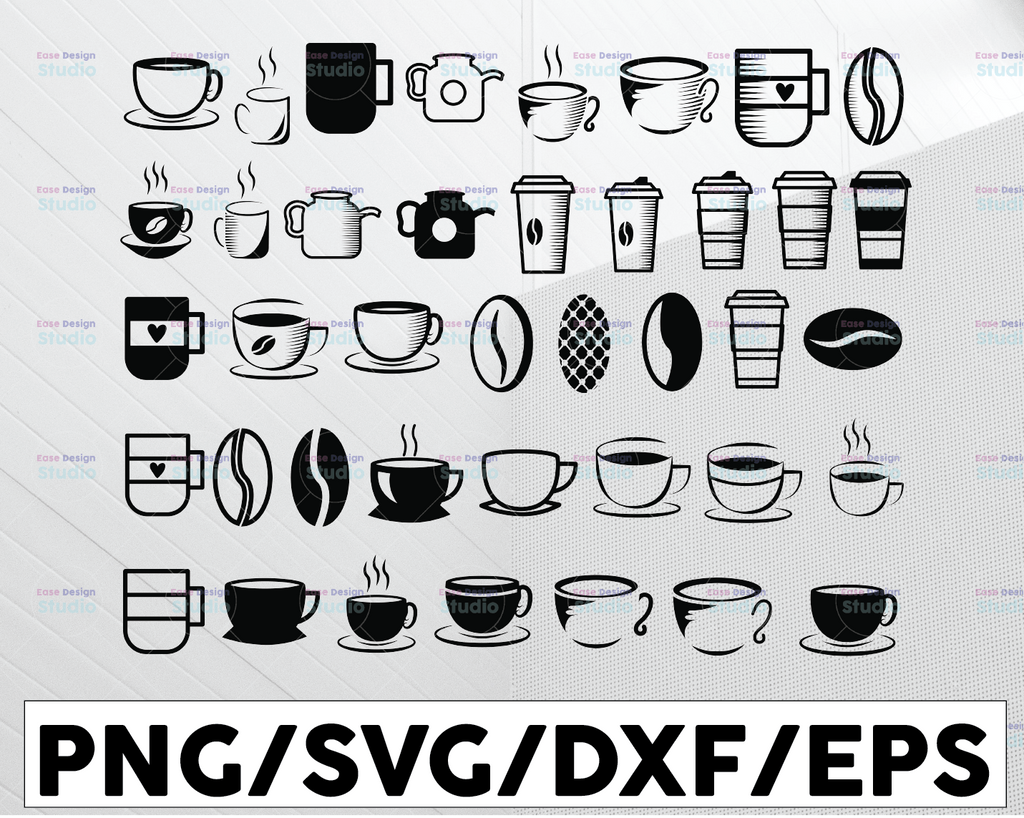 Coffee Bundle Svg, offee Cup Svg, Coffee Svg, Coffee Mug Svg, Coffee Clipart, Coffee Silhouette, Coffee Mug Clipart