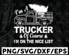 I'm A Strucker Svg, Of Course I'm On The Nice List Svg, Truck Lover, Semi truck svg,Trucking Quote svg, File For Cricut, Silhouette