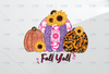 It's Fall Y'all PNG, Fall Halloween Pumpkin Glitter Cheetah Leopard Digital Download, Sublimation Digital Download