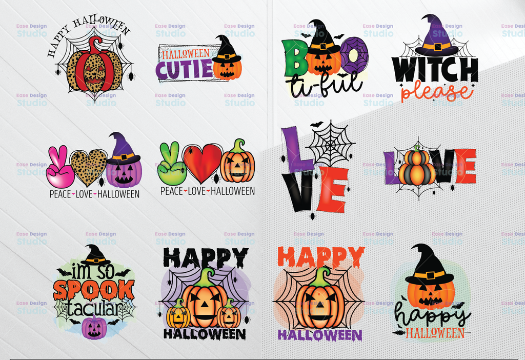 Halloween Png Bundle, Peace Love Halloween, Halloween Cutie, Bootiful Png, Witch Png, Sanderson Sister Png, Hocus Pocus sublimation