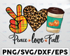 Peace Love Fall png, Pumpkin sublimation design, Fall sublimation designs downloads, sublimation graphics, digital download