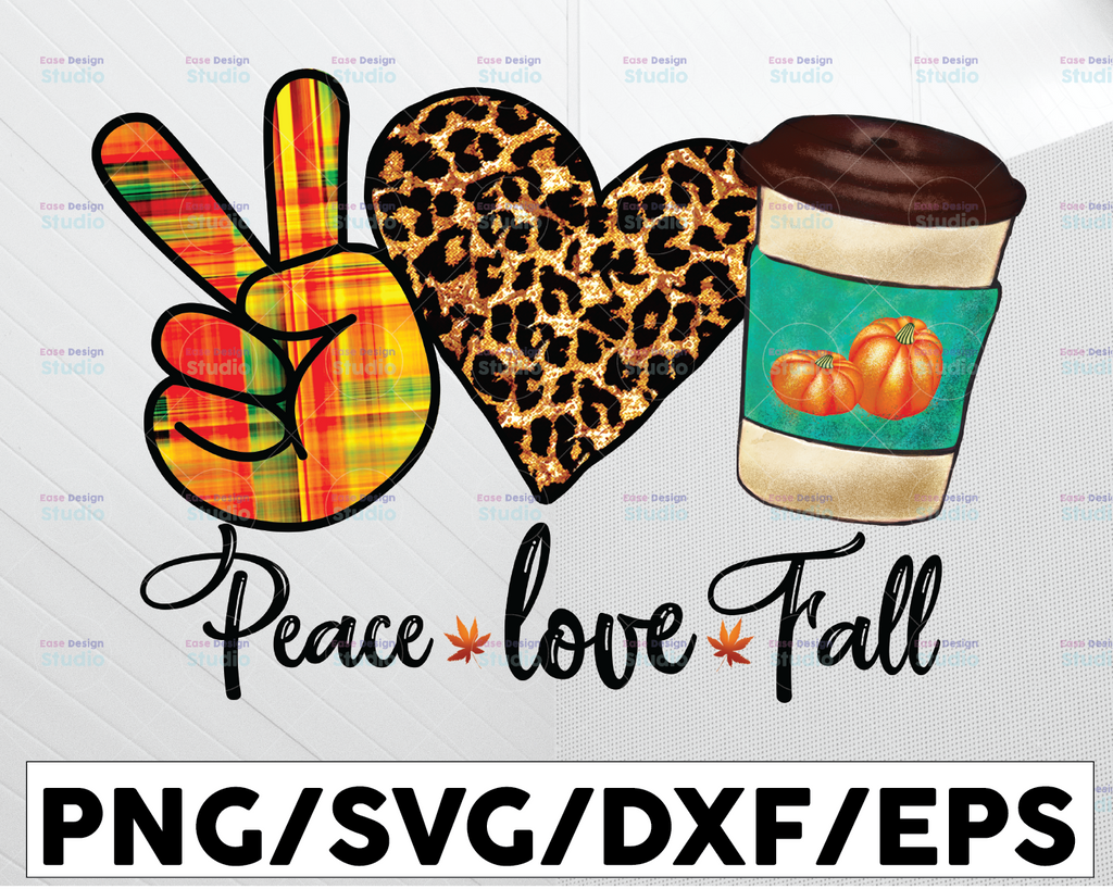 Peace Love Fall png, Pumpkin sublimation design, Fall sublimation designs downloads, sublimation graphics, digital download
