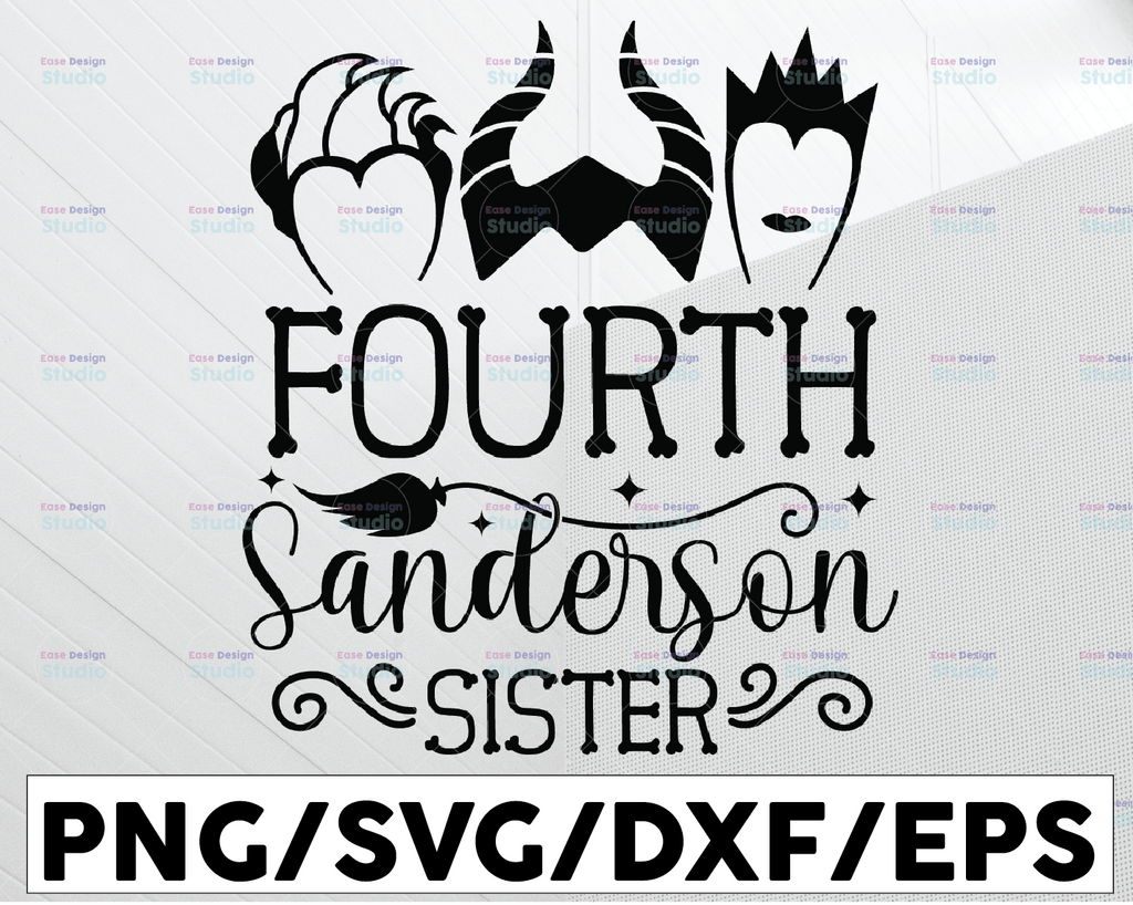 Fourth Sanderson Sister Svg, Sanderson svg File DXF Silhouette Print Vinyl Cricut Cutting SVG T shirt Design Printable