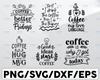 Coffee SVG Bundle, Funny Coffee SVG, Coffee Lover Svg, Caffeine Queen, Coffee Lovers, Coffee Obsessed, Mug Svg, Coffee mug, Cut File Cricut