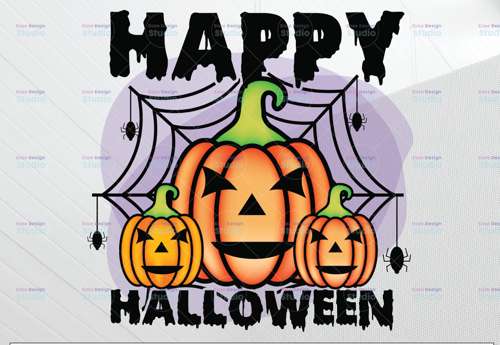 Happy Halloween Png, Halloween Png, Pumpkin and spiderweb  Png, Pumpkin Png,Digital Download,Halloween Sublimation Design