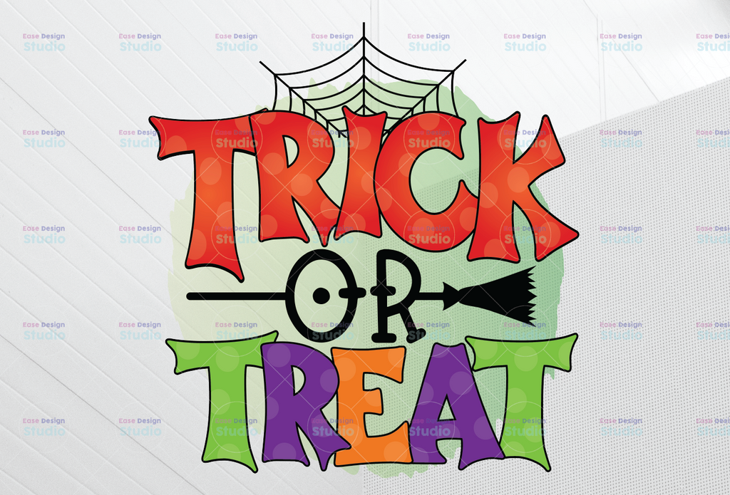 Trick Or Treat PNG, Happy Halloween png, Halloween png, Spooky png, Ghost png, Spider png, Halloween Sublimation