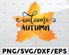 We Come Autumn PNG file for sublimation printing, Falling Leaves, Fall svg, Sublimation design download, Fall PNG