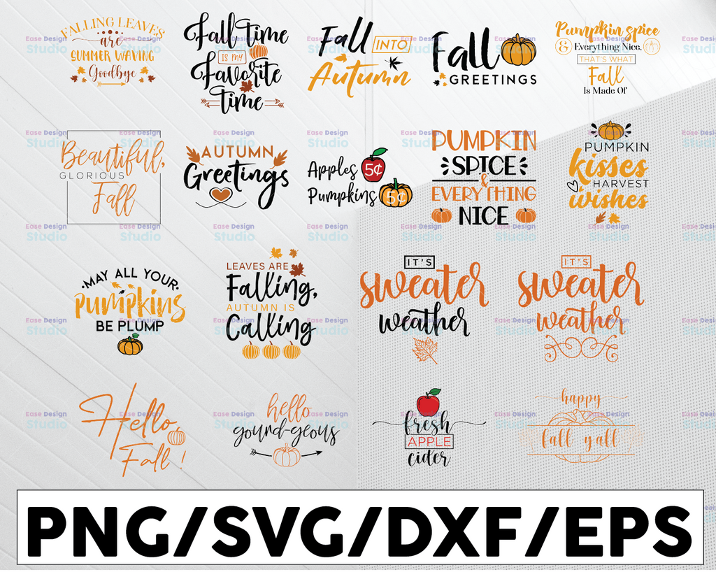 Autumn Svg Bundle, Fall Svg Bundle, Fall Bundle, Silhouette Svg Bundle, Fall Sign Svg Bundle, SVG Shirt Designs, Instant Download Bundle