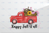 Happy Fall yall png, Happy Fall png,leopard pumpkin truck, pumpkin png, fall png hand drawn digital instant download file