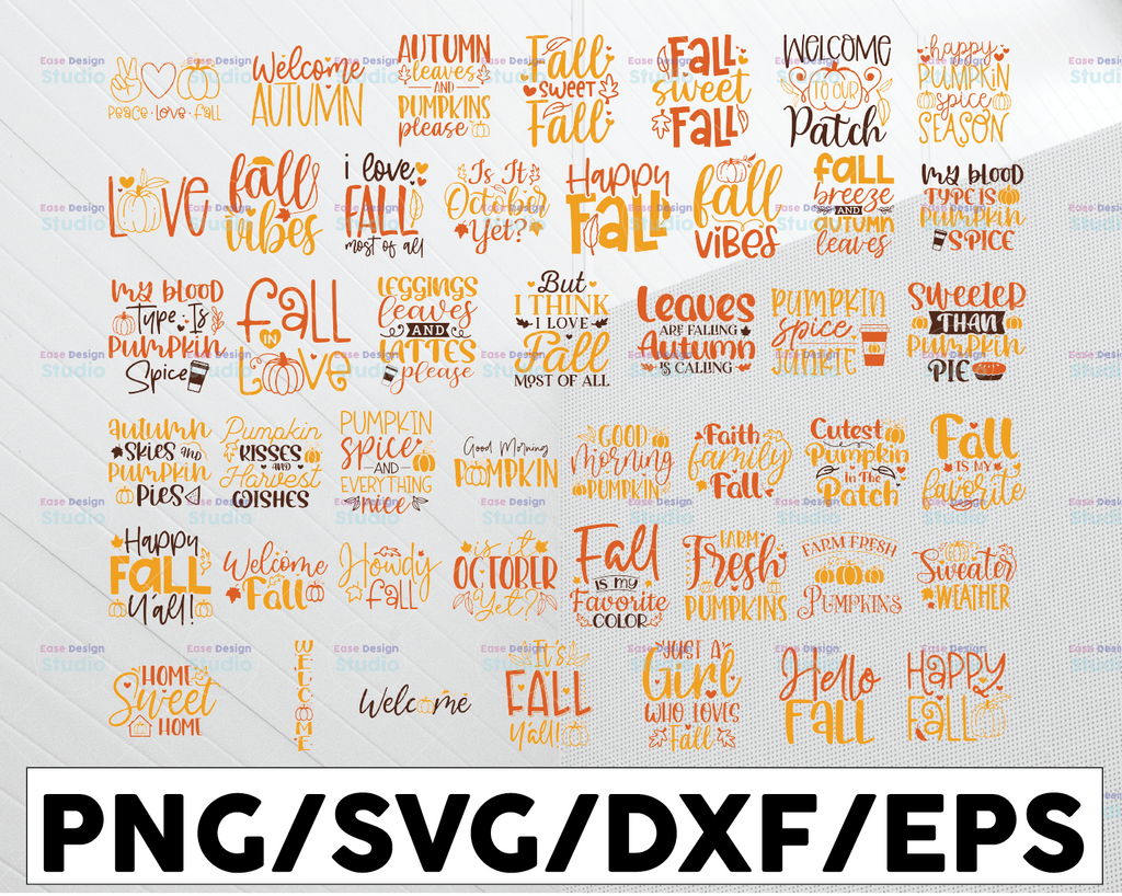 Fall bundle SVG, Autumn svg, Pumpkin svg, Thanksgiving, Harvest, Holiday svg for Circut, Silhouette