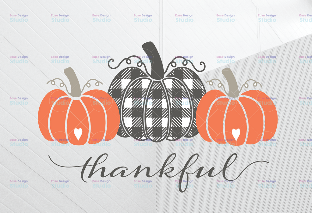 Thanksgiving Plaid Pumpkins PNG, Thankful Pumpkins, Fall Pumpkins, Pumpkin with Plaid Pattern T-Shirt design,Sublimation Png Clipart