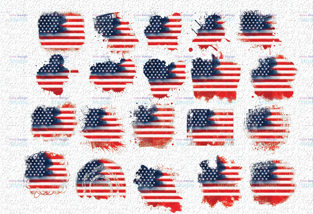 Fourth of July PNG, America Flag Bundle, 4th of July , Independence Day , Patriotic , Summer, Flag