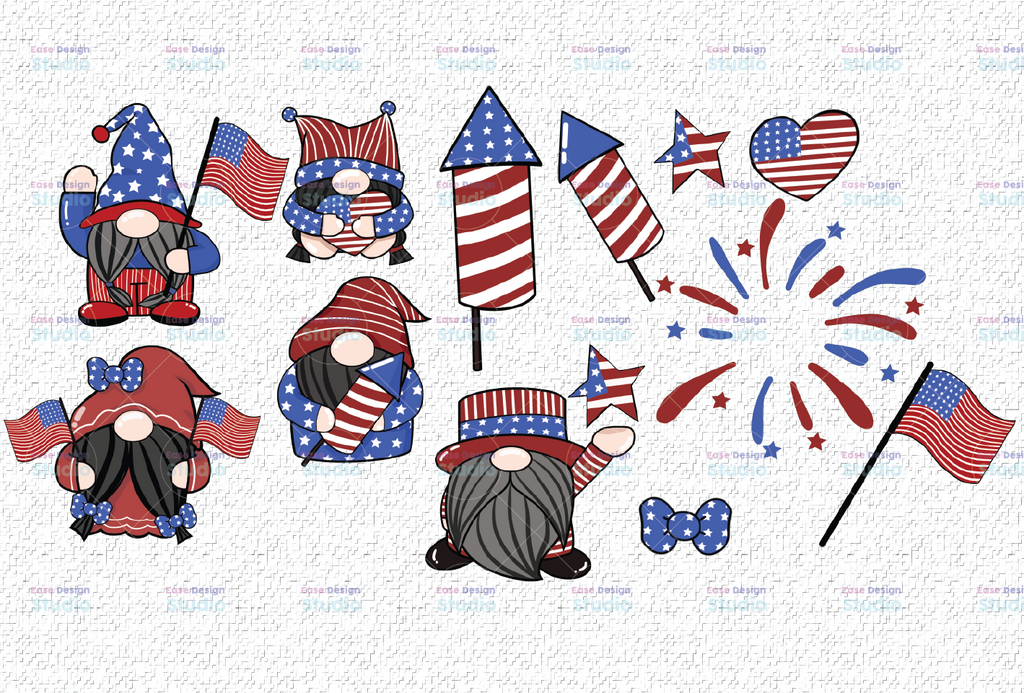 4th of July Gnomes PNG Bundle, Firework Funny Fourth of July SVG, Patriotic Shirt PNG, png Files For Sublimation Designs Downloads