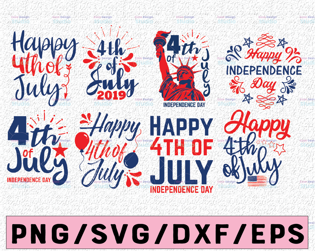 4th of July svg bundle hand lettered | fourth of july svg | america svg | independence day svg | usa svg | patriotic svg | summer svg png