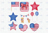 4th Of July Bundle, Watercolor 4th Of July PNG, Independence Day, Patriotic Graphics, BBQ , Fireworks, Flag png