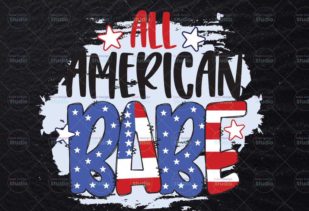 All American Babe PNG File, Sublimation Design, Digital Download, Sublimation Designs Downloads, Patriotic Designs