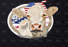 Red, White & Moo - 4th of July - Hand Drawn Cow Print  | Sublimation | Printable | PNG | JPG