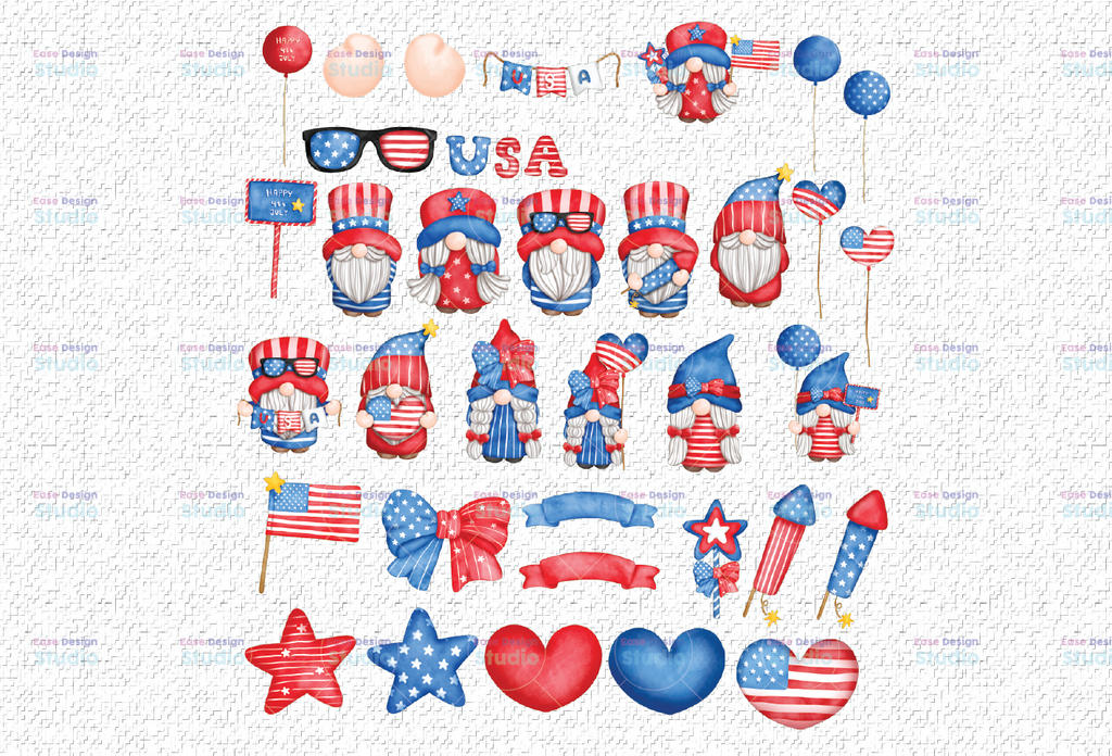 4th of July Gnomes PNG Bundle, Funny Fourth of July png , Patriotic Shirt PNG, Sublimation Designs Downloads