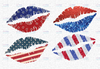 Patriotic Dripping Lips America Bundle Sublimation PNG Design USA design Lips Png 4th Of July independence Day, lips transfers designs