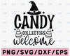 Candy Collectors Wellcome Svg, Witch hat svg, Bats svg, Halloween Sign svg, Fall svg, Halloween cut file, Spooky svg