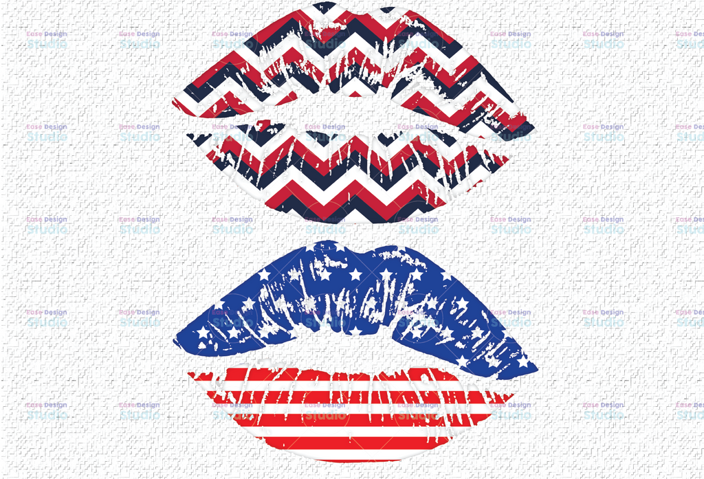 USA Lips PNG , Kiss Kisses 4th of July png , Fourth of July, Patriotic American Flag Lips, Sublimation PNG File, Digital Download