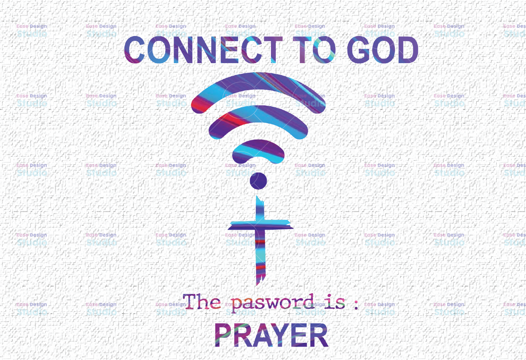 Connect To God The Password Is Prayer PNG, God Connection png for Sublimation, Wifi Icon, Christian Cross, Christian Gifts,God Lover Png Print