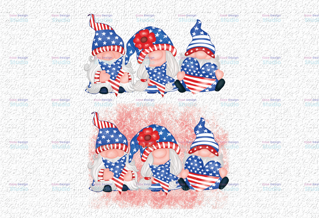 Patriotic Gnome Png, 4th Of July, Stars And Stripes Print, Independence Day Png, American Flag Png, National Holiday Gif