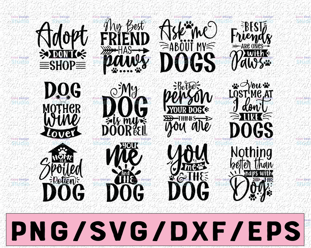 Dogs Bundle svg - Funny Cut File - Dog Bundle svg - dxf - eps - png - Silhouette - Cricut - Digital File