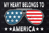 My Heart Belongs To America PNG file | Memorial Day| Independence Day| Fourth July | American| T-shirt Design
