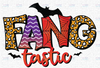 Fangtastic PNG, Fantastic Bat Halloween Plaid Clipart PNG Digital Download Sublimation Design