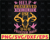 Help preserve wildlife - use freezer bags Hunting Quote Hunting Cut File | Hunting Design Svg