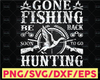Gone Fishing be back to go Hunting Vector SVG PNG fishing, hunting, outdoor, fishing pole, fish, gun, deer