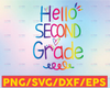Hello 2nd Grade Png, Second Grade Png, School Png, Tie Dye Png, Teacher Png, Back To School Png, First day of school, Teacher Sublimation