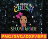 I'm Ready To Crush Second Grade SVG,Back To School,Melanin Girl,Black Girl Magic,Kinder Teacher,Kinder Kid Gift,Cricut Svg/Png/Pdf/Dxf/Eps