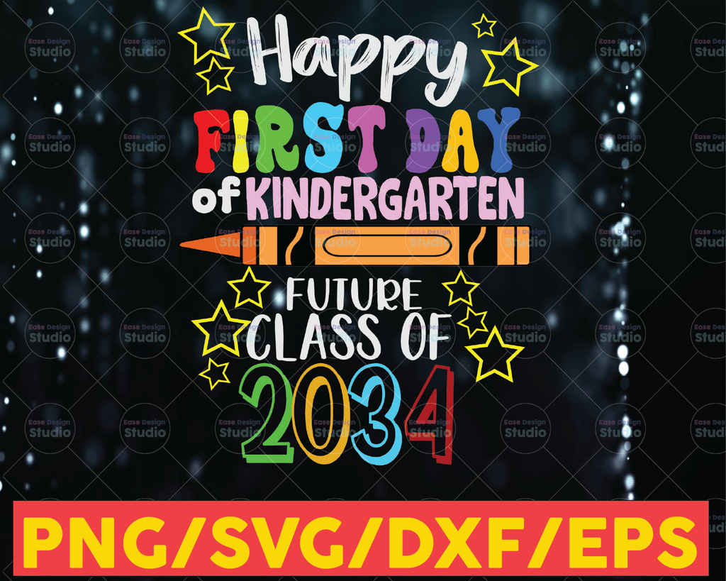 Happy First Day Of Kindergarten svg png, Kindergarten Kids svg, First Day Of School, Back To School, 1st Day Of Kindergarten svg file Cricut