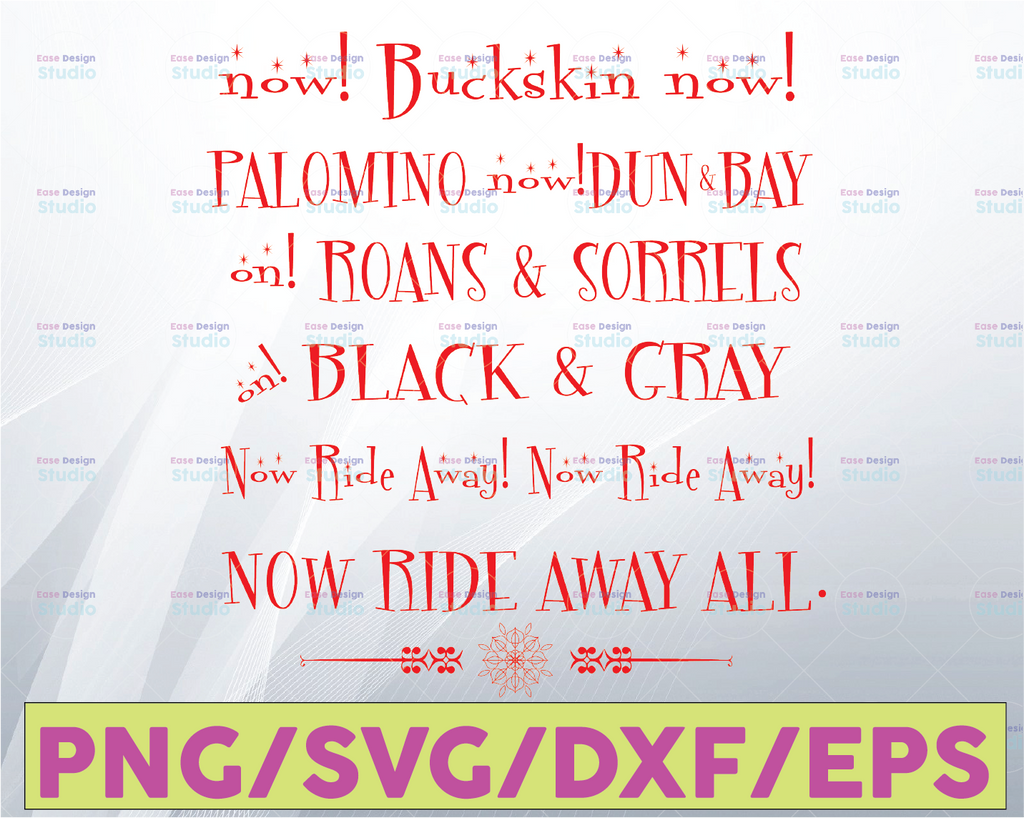 Now buckskin now! palomino! Black svg! gray! svg, dxf,eps,png, Digital Download