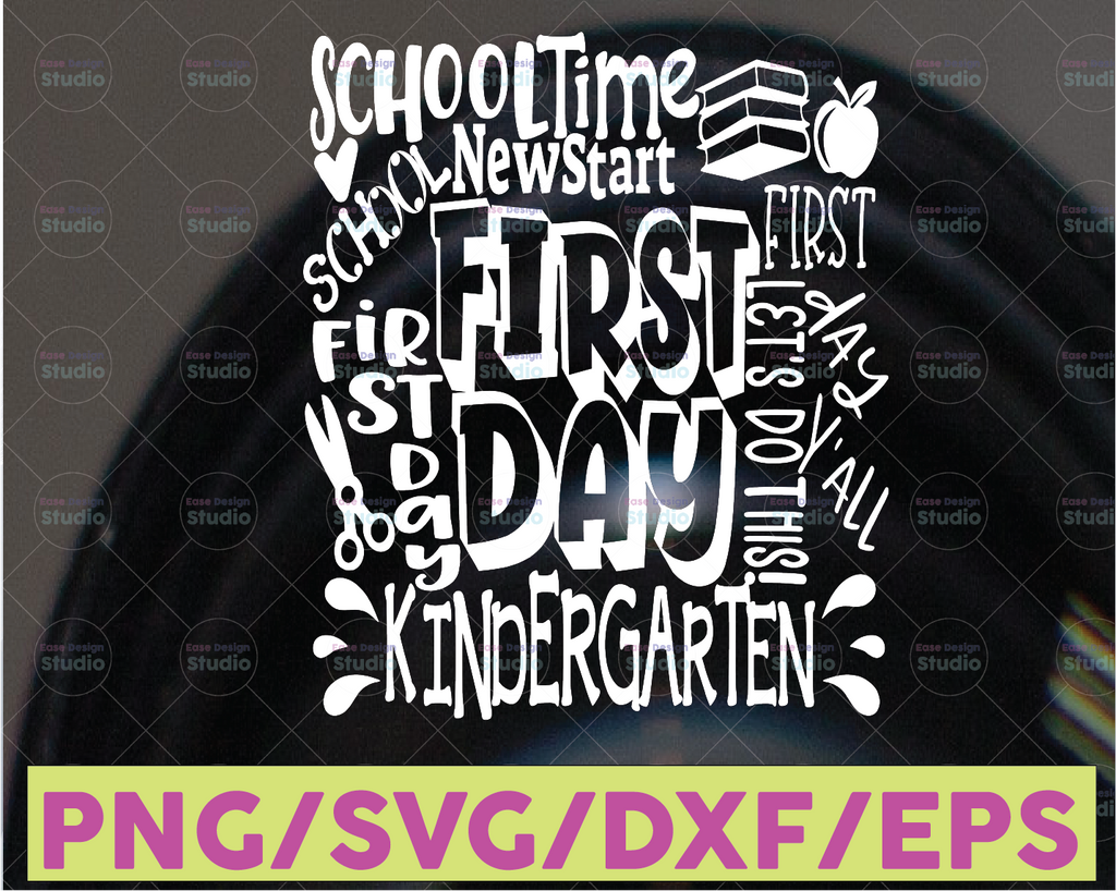 First day of Kindergarten svg, Kindergarten svg, Hello Kindergarten svg, Back to school svg, Kindergarten svg, Silhouette,School svg,cricut