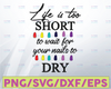 Life Is Too Short To Dry PNG, Funny Quotes, Funny Gifts, Colorful, Sublimated Printing/INSTANT DOWNLOAD/Png Printable/Digital Print Design