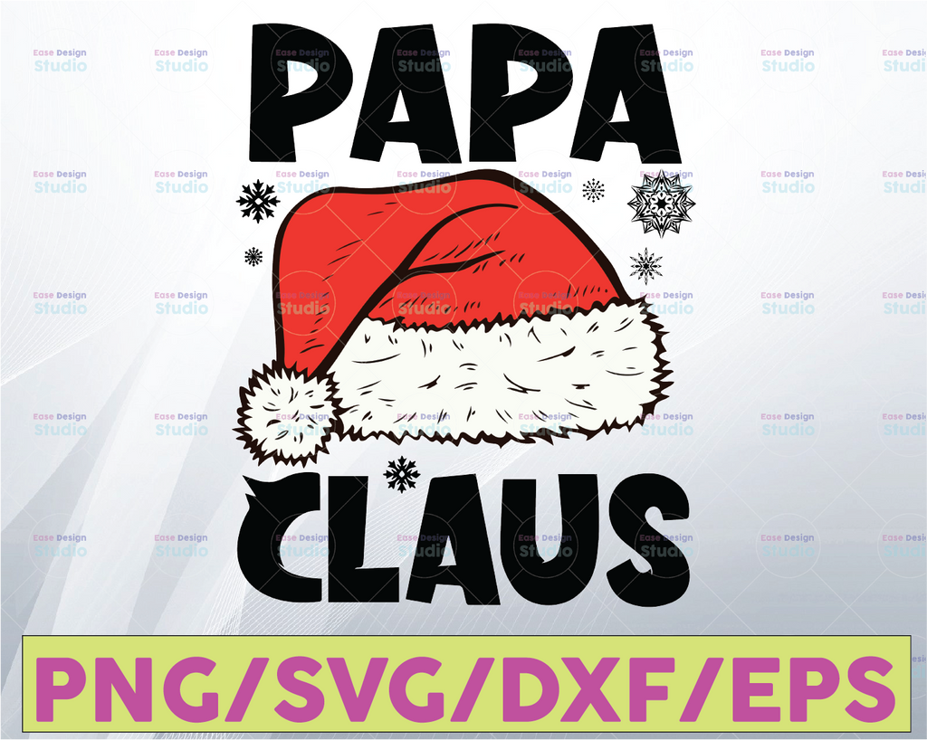 Papa Claus Santa Hat Christmas SVG, Papa Claus SVG, Christmas 2021 SVG, Cricut, Cutting File, Silhouette, Clipart