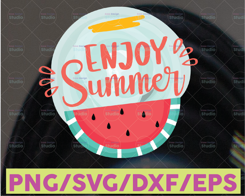 Enjoy Summer SVG, Watermelon svg, Hello Summer SVG, Watermelon SVG, Digital Download, Cricut